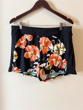 Sea Level Swim Black Peach Pink Swim Shorts Size 10